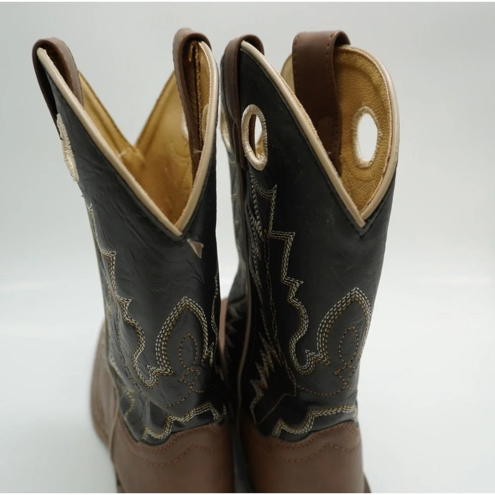 Smoky Mountain Boots Kids Denver Brown Black Western Cowboy Boots 1685Y Size 4R